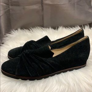 AMALFI SUEDE RANGONI FIRENZE ITALY wedge loafers